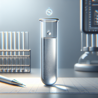 chemistry test tube with silver liquid
